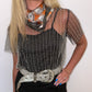 Midnight Pearl Mesh Top