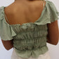 Sage Green Chiffon Bodysuit
