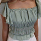 Sage Green Chiffon Bodysuit