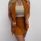 Burnt Orange Sleeveless Business Set