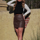 Black Sweater Side Tie Vest