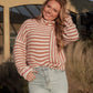 Mocha Soft Striped Sweater