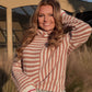 Mocha Soft Striped Sweater