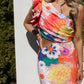 Asymmetrical Floral Maxi Dress