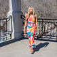 Asymmetrical Floral Maxi Dress