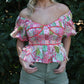 Pink Multi Color Top