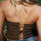 Brown Western Corset Top