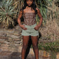 Brown Western Corset Top