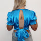 Sapphire V-Neck Open Back Top